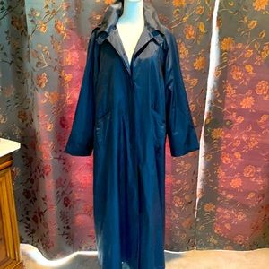 Rich blue rain coat